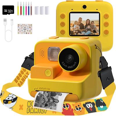 Cámara para niños con impresión instantánea, cámara Digital de 48MP con Tinta Cero, cámara de Video Selfie 1080P con Tarjeta TF de 32G, Regalos de Juguetes