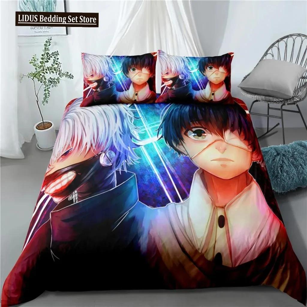 Anime Tokyo Ghoul 3D Printed Bedding Set Duvet Covers Pillowcases Comforter Bedding Set Bedclothes Bed