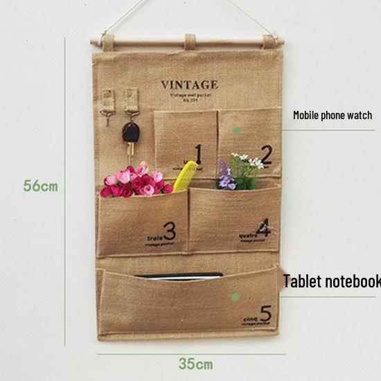 Wen'er Wandmontierte Mehrschichtige Hängeaufbewahrungstasche für Studentenwohnheime