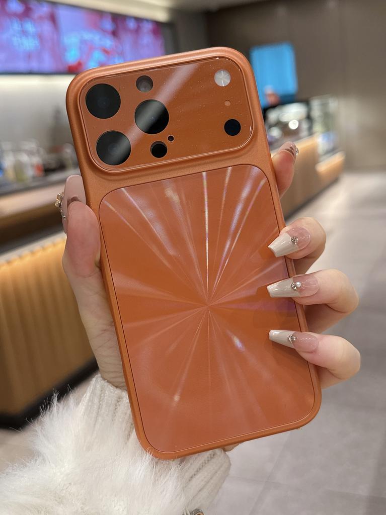 Laser Aurora CD Pattern Camera Protection Case for iPhone 17 16 15 14 13 Pro Max Shockproof Bumper Hard Glitter Cover