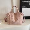 Solid Color Handbag Women's Large Capacity Lightweight Tote Bag Commuter Shoulder Crossbody Bag