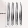 Stainless Steel Precision Tweezers For Eyebrow Hair Facial Hair Removal Splinter Blackhead Slant Tip Angle Tip Pointed Tip