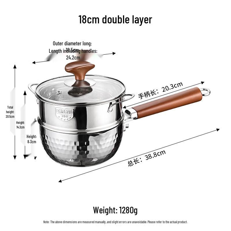 

Hanyou 316L Stainless Steel Wooden Handle Yukihira Saucepan