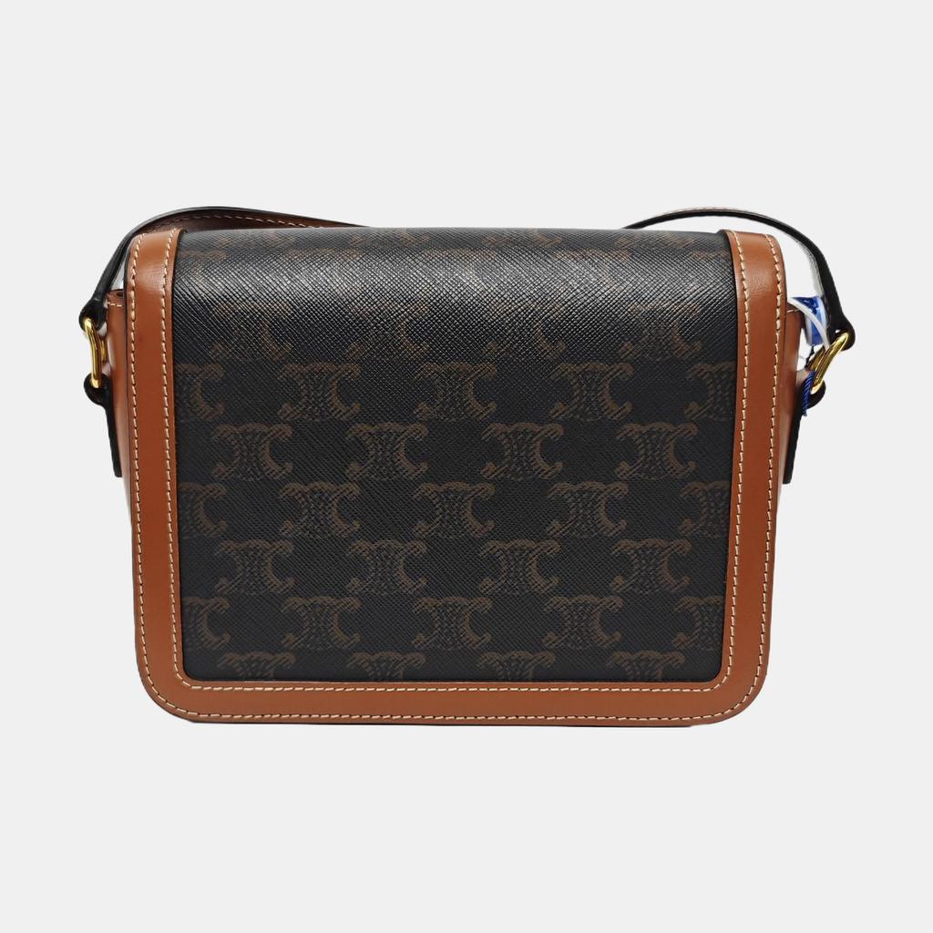 [Pre-Owned] Teen Triomphe Canvas And Leather Shoulder Bag - Very Good #7SUXOO