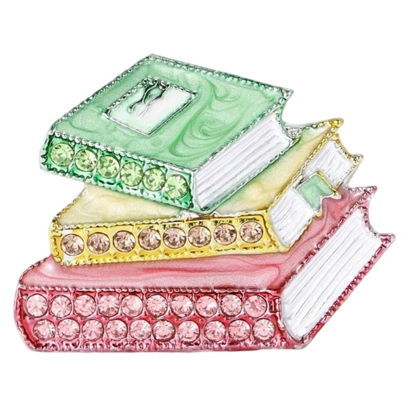 Solidna emaliowana broszka z cyrkoniami i błyszczącymi kamieniami zapewniająca trwały kolor i blask w akcesoriach