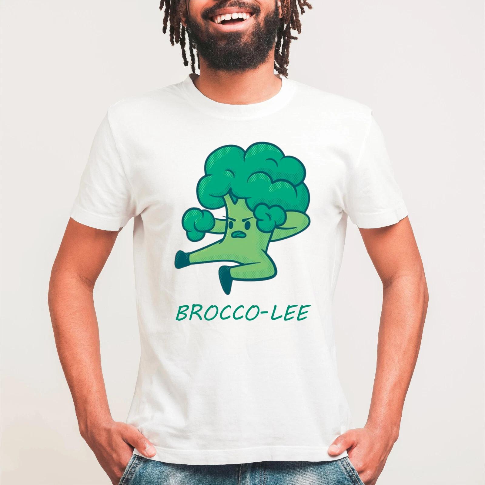 Brocco - Lee T-Shirt, Comedy Funny Gift Film Movie Cartoon Karate Bruce Top L