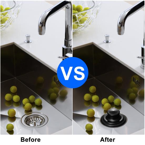 2Pcs Sink Cover Stainless Steel Kitchen Sink Plug Set Pipe Protection Odor-resistant Sink Drain Stopper for Home