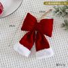 Household bow large pendant photo atmosphere props atmosphere manufacturing flocking bow Christmas tree decoration