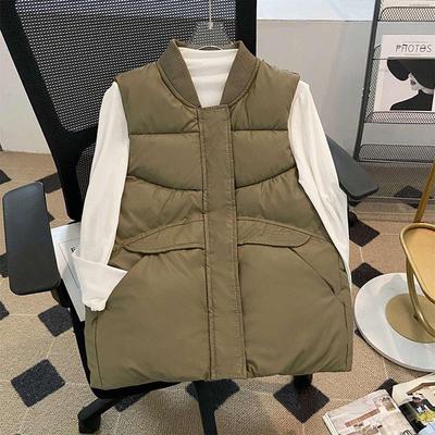 Vest for Women Windproof  Oversize Loose Sleeveless Vest Winter Thickened Down Casual Vest