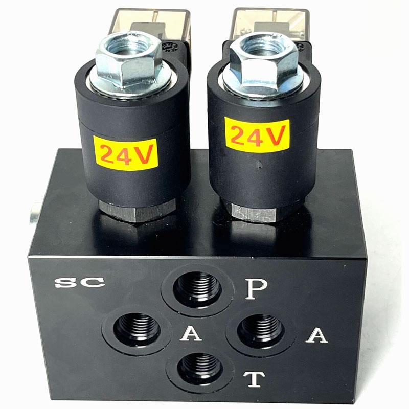 Excavator quick change connector hydraulic solenoid