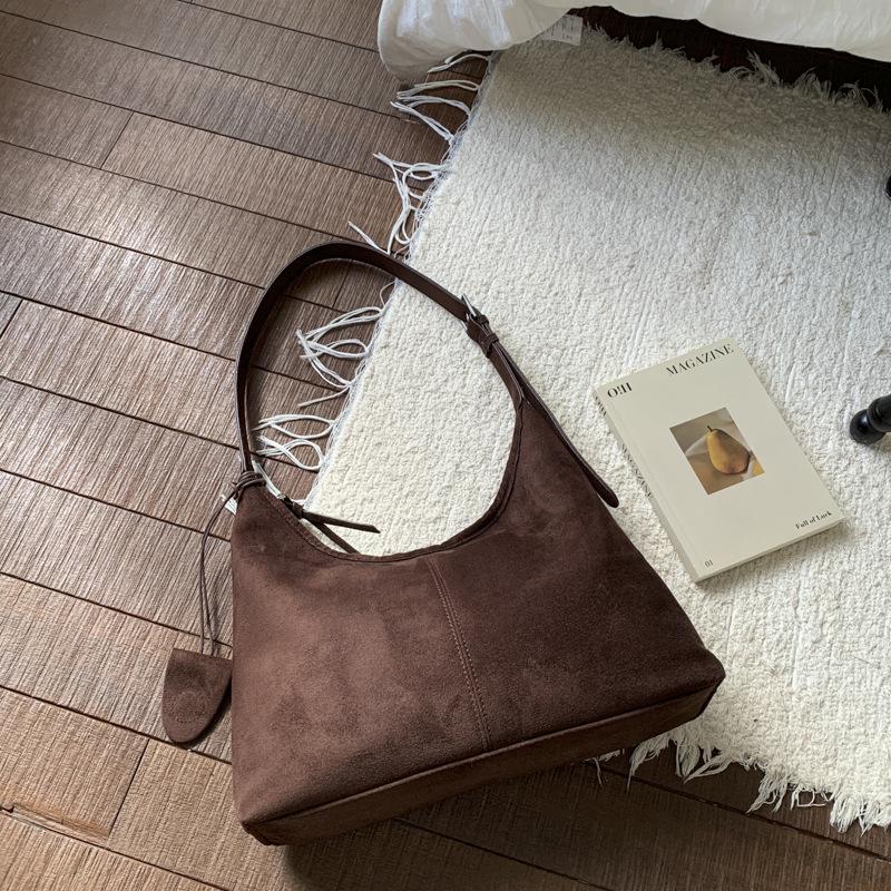 

Жіноча ретро сумка-тоут через плече зі замші - Велика місткість, Проста мода, Універсальна сумка для роботи кавовий