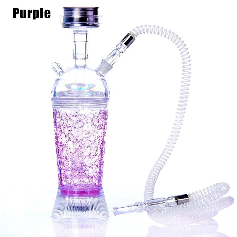 Acrylic Shisha Hookah set With LED Light Shisha Narguile Sheesha Chicha Cachimbas Nargile Small Portable Car Hookahs Shisha kit