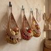 3Pcs/Set Teardrop Shape Wall Hanging Basket Breathable Lattice Vegetable  Woven Basket  Living Room