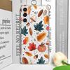 Autumn Maple Leaf Pumpkin Print Clear Phone Case for Samsung Galaxy A55 A54 A53 A14 A16 A36 A35 A13 A15 A25 5G Soft Cover Fundas