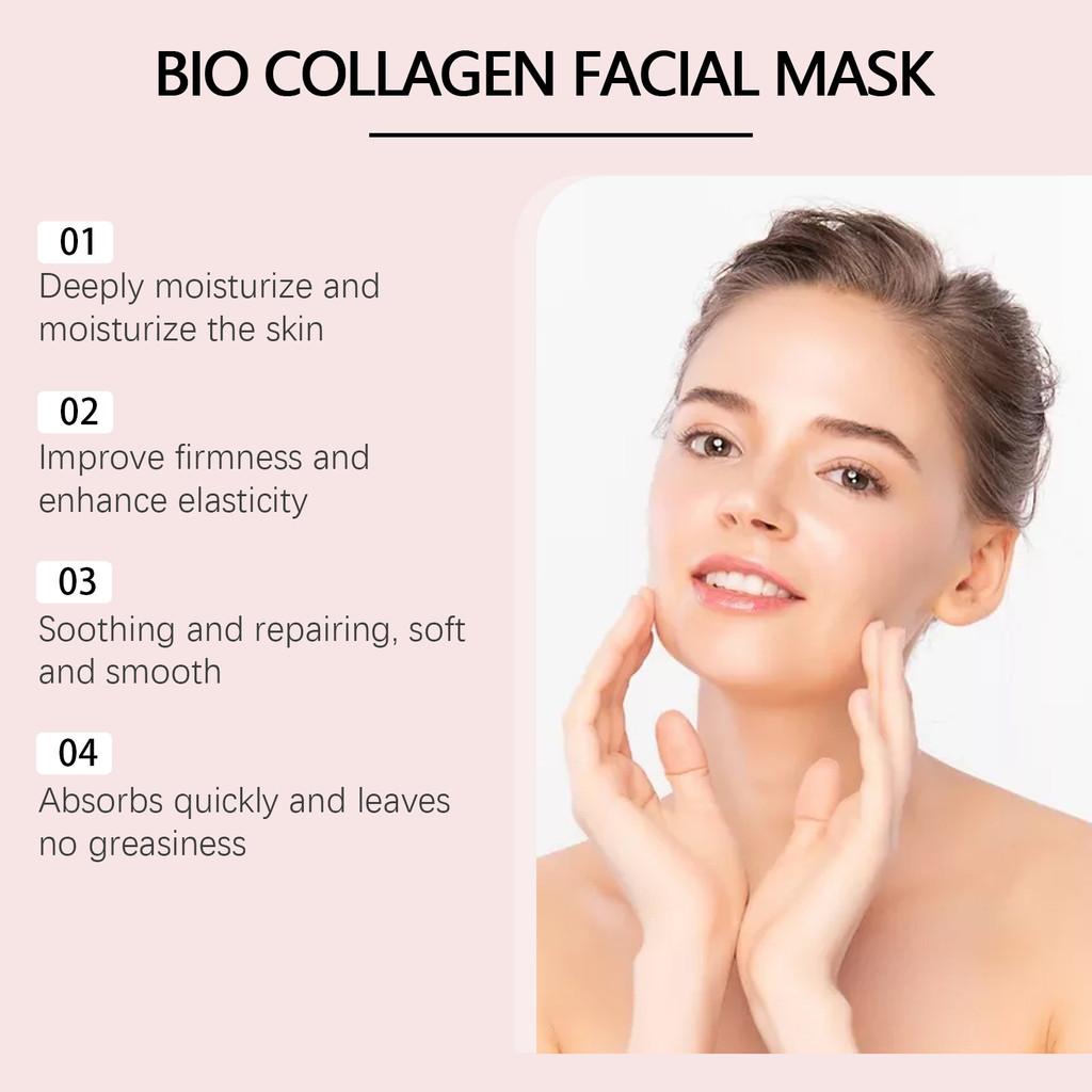 Jaysuing Collagen Hydrating Facial Mask Refreshing Moisture Rich Soft Sheet Mask For Daily Skin Care