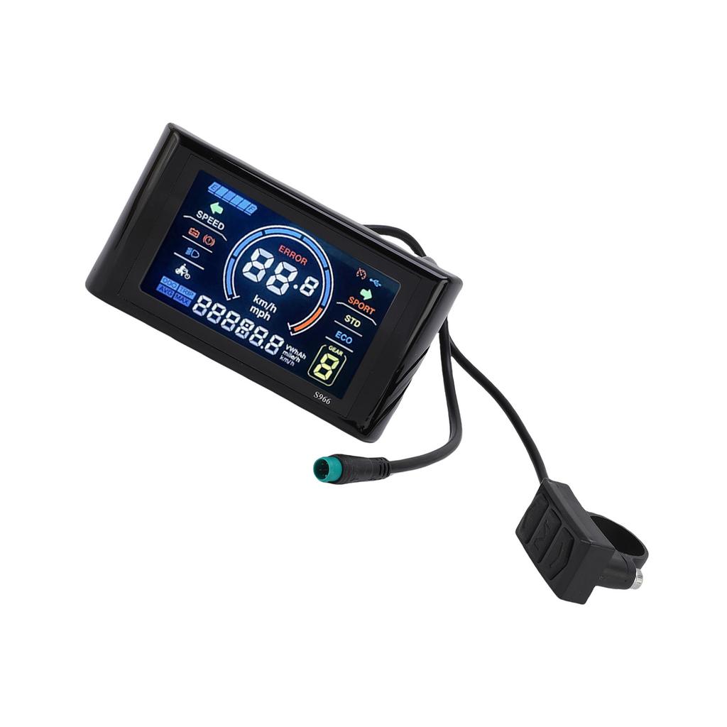 Electric Bike LCD Display Meter Smart Electric Scooter Colorful Display Control Panel with 5 Core Waterproofing