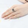 Black Spider Animal Female Jewelry White Spider Web Micro Paved Zircon Stone Fashion Women Personality Finger Ring