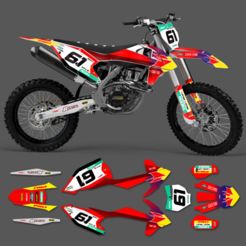 PowerZone Custom Team Graphics Backgrounds Decals Stickers Kit For KTM SX SXF MX 16-18  EXC XCW Enduro 17-19 125 to 500cc 119