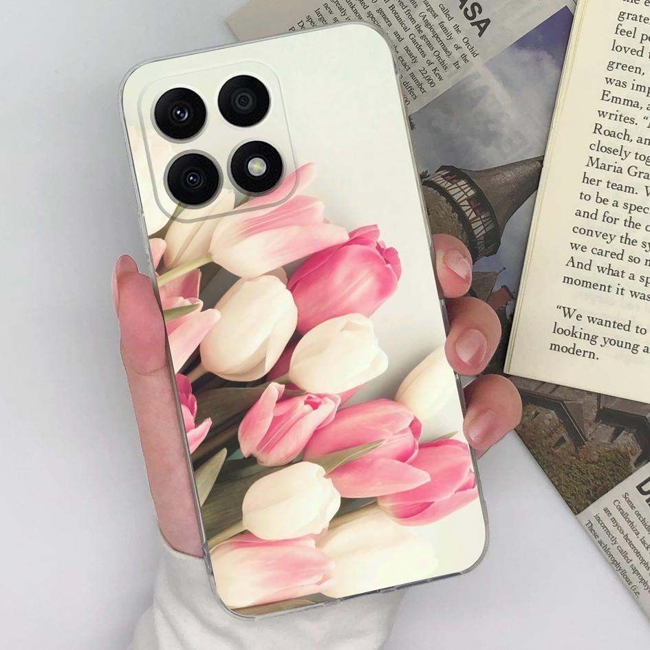 

Чехол для телефона Honor Magic5 Pro 9S 9X Pro 20S 30S X8a X7a 8A Pro, задняя крышка, прозрачный противоударный мягкий силиконовый чехол с бабочкой и цветком для Honor, бампер Huawei Mate 30 Lite