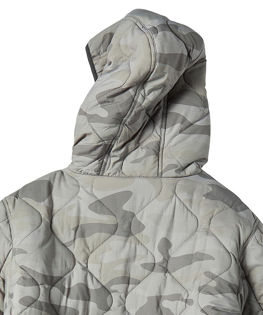 Travel Camo Light Quilted Jacket Grey
