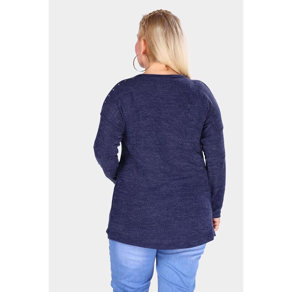 plus size navy blue sweater
