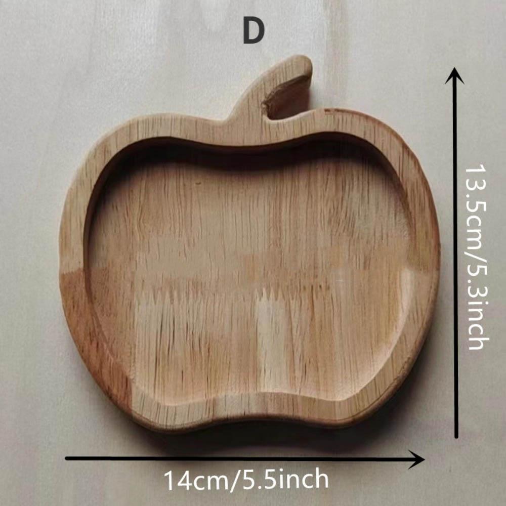 Tragbarer Snackteller, platzsparende Aufbewahrung, Eichhörnchen-Snacktablett aus Holz, Birnen-/Apfel-/Obsttablett, Nussbehälter, Geschirrzubehör gray