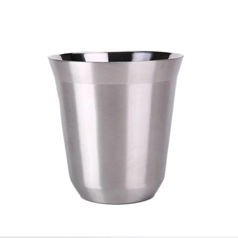 80ML160ML Hrnky na espresso 304 Nerezová ocel Šálky na kávu Izolované Dvoustěnné Vhodné do myčky Malá kapacita