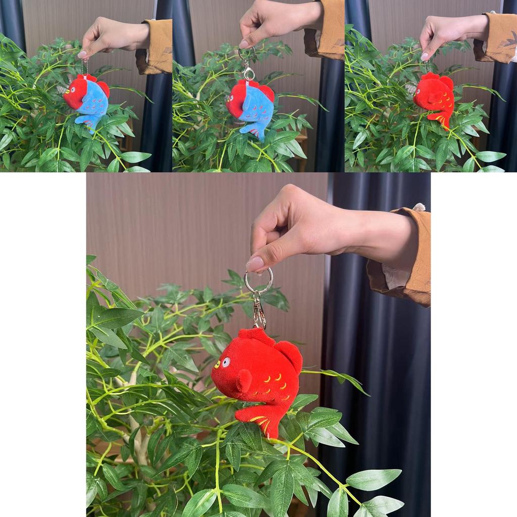 Delightful And Eye-catching Wenchang Fish Plush Keychain Cute Animal For All Ages