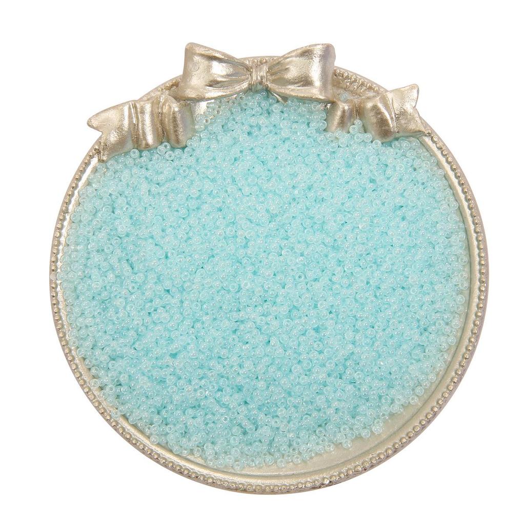 2mm Imitation Jadeit Creme Hirseperlen für DIY Armbänder & Halsketten