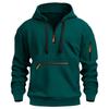 Men's Multi-Zip Pocket Hoodie, European Size, 220g Fabric, Autumn/Winter Style Sweatshirt