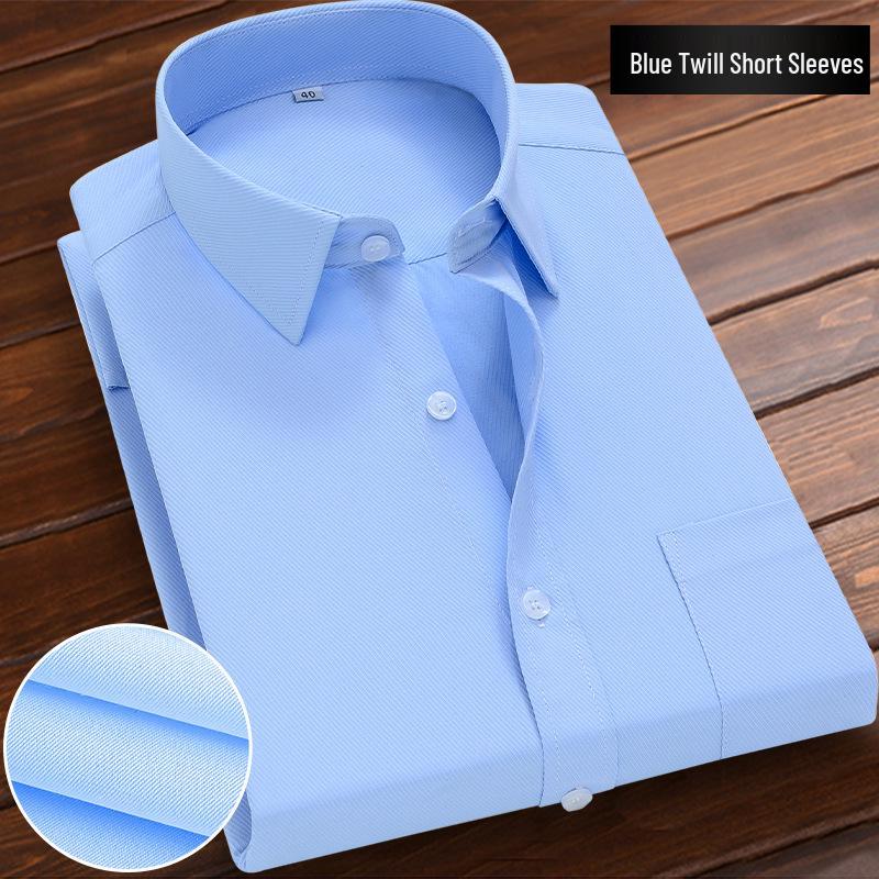 Men's Korean Style Long/Short Sleeve White Shirt - Casual & Formal Wear for Spring & Summer