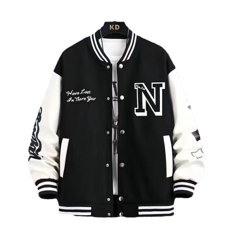 Men's Trendy American Baseball Jacket - Loose Fit, Light Autumn Outerwear for Men and Women