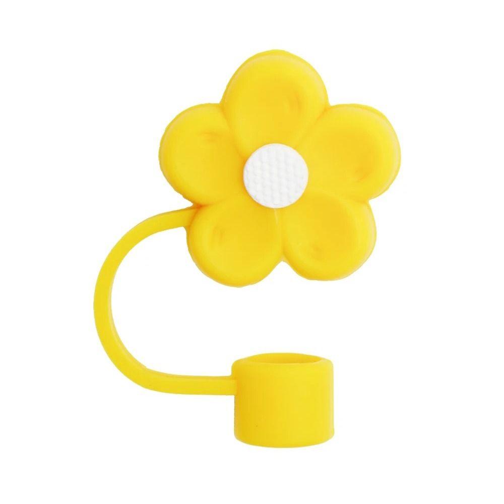 Flower Shape Silicone Straw Covers Soft Straw Cover Cap Straw Tips Cover  for Tumblers