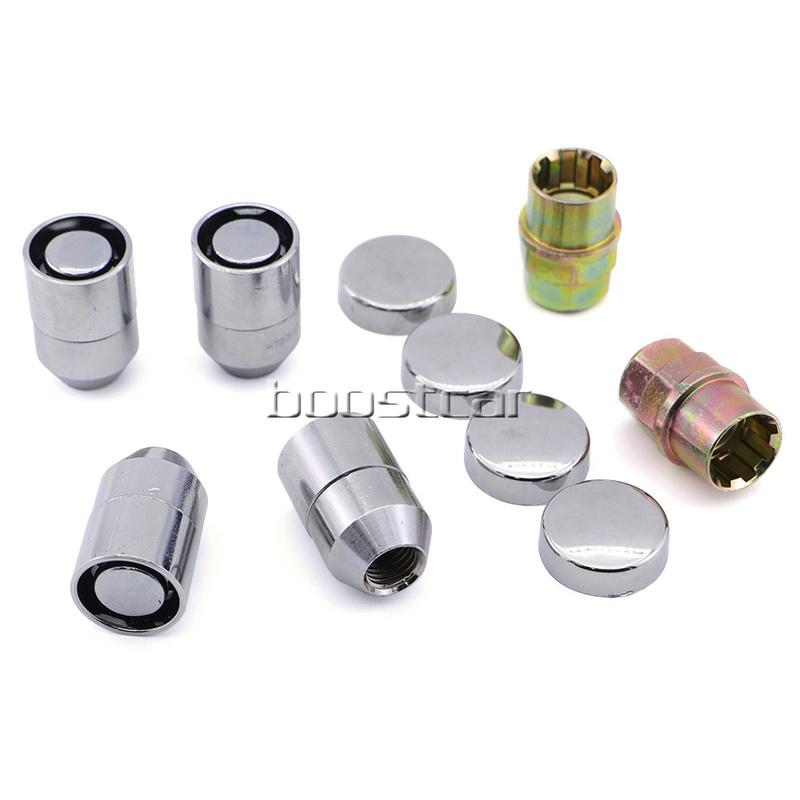 M12x1.5 M12x1.25 Universal Car Wheel Lock Lug Nuts with 2 Keys Alloy Steel Forged Auto Tire Wheel Bolts
