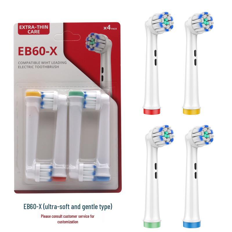 EB62-X Têtes de Rechange Compatibles Oral-B D12/D16, Paquet de 4