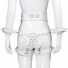 Bundle set includes waist belt, wrist and thigh covers, cross buckle, adult game restraint device, handcuffs, leg covers, and sex toys