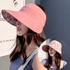 Personality Oversized Brim Anti-ultraviolet Square Cotton Beach Cap Sun Hat Empty Hat Double Sided