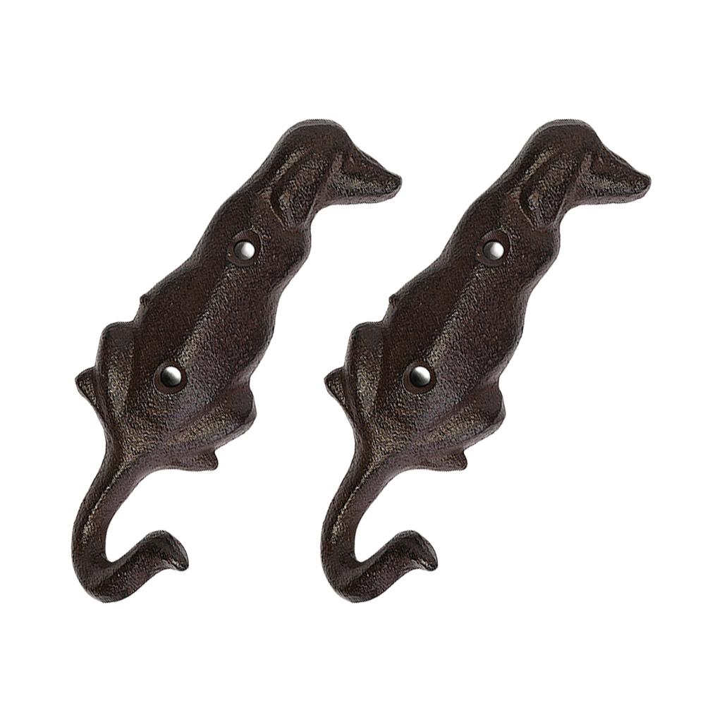 Functional Dog Iron Hanger Durable Cast Iron Dog Silhouette Hook For Hanging Clothes And Keys In Home Decors Spaces