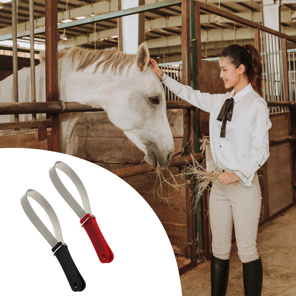 Stainless Steel Riding Horse Sweat Scraper for Horse Grooming Horse Hair Brush Double Sided Blade Horse Shedding Tool