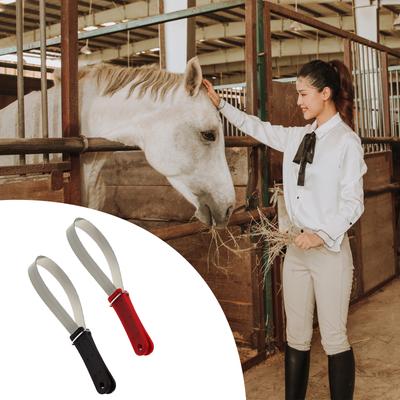 Stainless Steel Riding Horse Sweat Scraper for Horse Grooming Horse Hair Brush Double Sided Blade Horse Shedding Tool