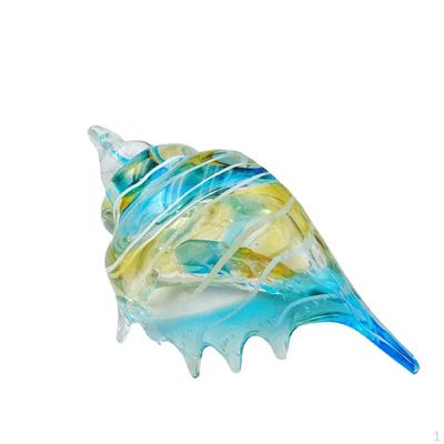 Glass Conch Figurine Modern Statue Tabletop Decoration Housewarming Gift Creative Sculpture Art