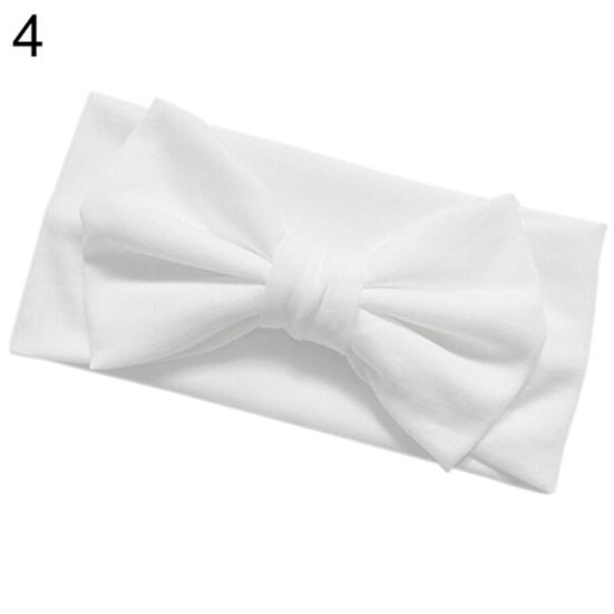 Cute Baby Toddler Solid Candy Color Bowknot Bow Stretch Headband Hair Band Accessory