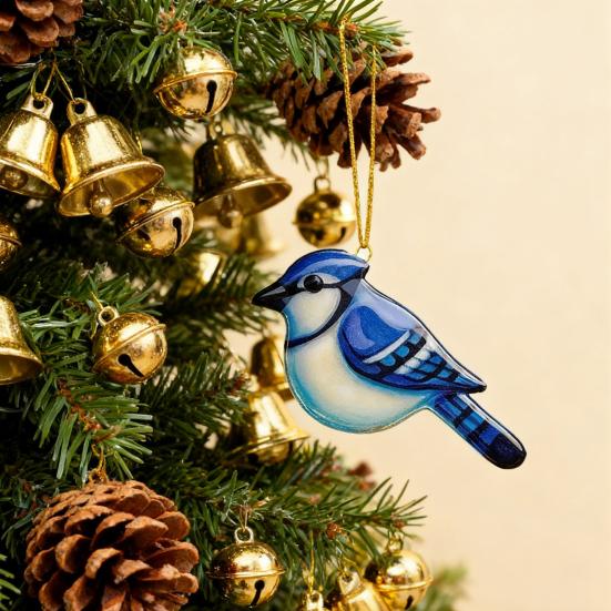 Ozdoba ptáčků z taveného skla Akrylový kolibřík Sova Sojka modrá Ledňáček Sýkorka Vánoční ozdoba na výzdobu vánočního stromku