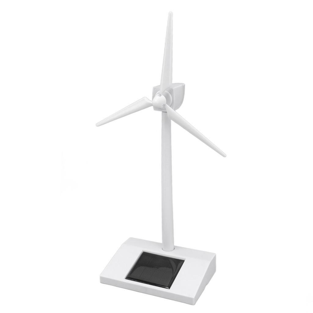 Solar Powered Wind Model DIY Ornament Decoration Science Teaching Educational Desk Windmill Model