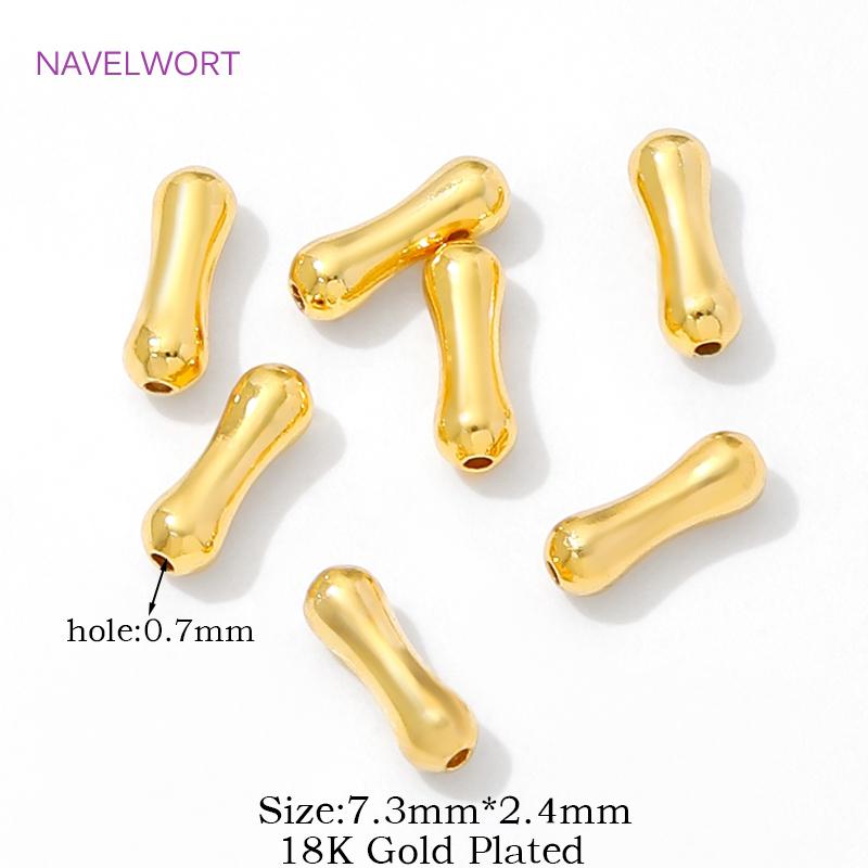 

50/100pcs/Lot Spacer Beads 18K Gold Plated Beads Separators,Beads For Bracelets,Supplies For Jewelry,DIY Beading Accessories 50 Pieces