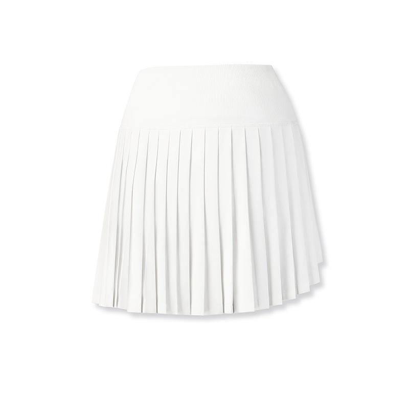 Fila Tennis Fashion Minimalist Classic Sports Training Versatile Comfortable Pleated Tennis Skirt Women skirts Jade-White A11W613302FWT