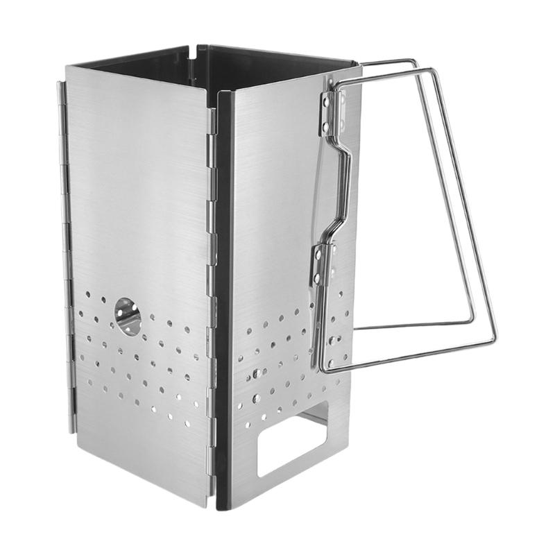 

Folding Pocket Stove Cooking Burners Backpacking Furnaces Stainless Steels Wood Burning Stove Portable Wood Furnaces Burners 1