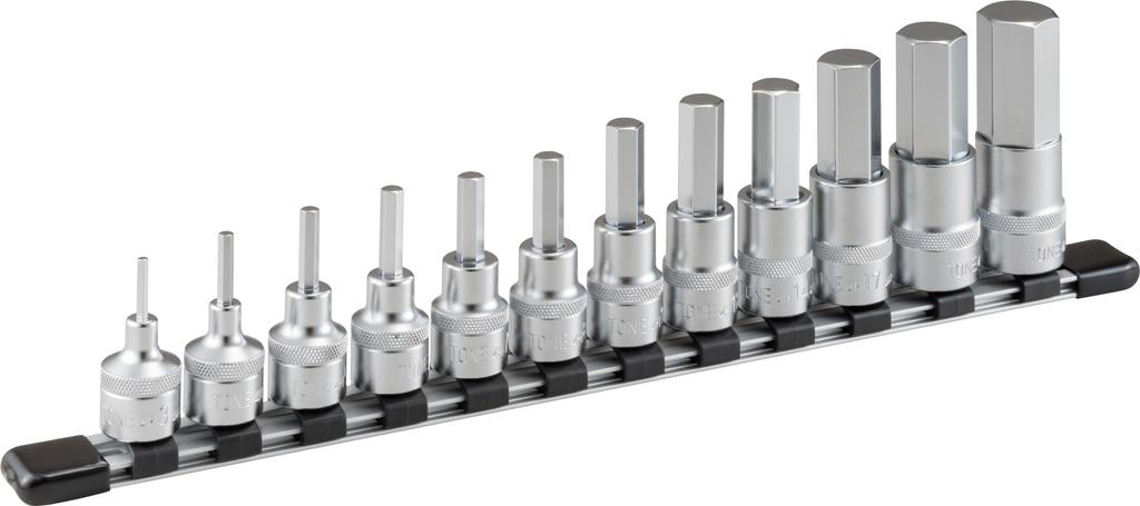 TONE Hexagon Socket Set HH412 Drive Angle Contents 12 Items (with Holder) 12.7mm (1/2")