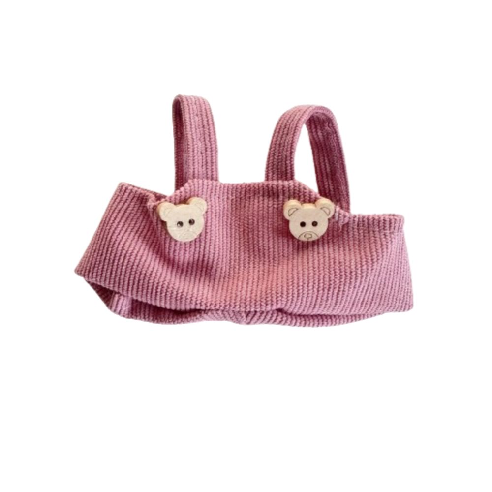 

Брюки на подтяжках Одежда для куклы Лабубу Тканевая одежда Одежда для плюшевых кукол Детский подарок розовый