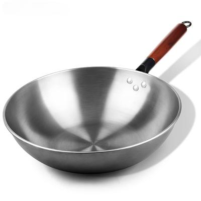 32CM Iron Wok Traditional Handmade Wok Kitchen Cookware Non-coating Pan Electromagnetic Furnace General Iron Pot
